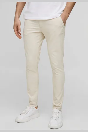 Boohoo Mens Fixed Waist Skinny Chino Trousers In