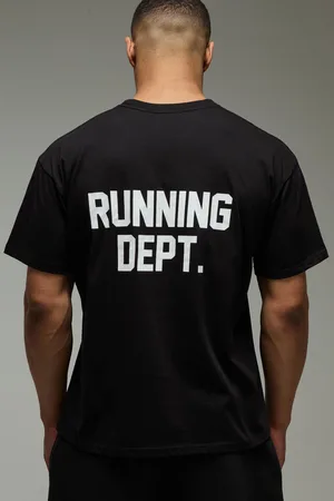 Boohoo Mens MAN Active Running Dept Oversized T-Shirt