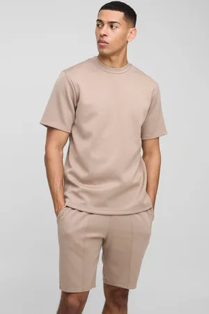 Boohoo Mens Regular Fit Scuba T-Shirt & Short Set