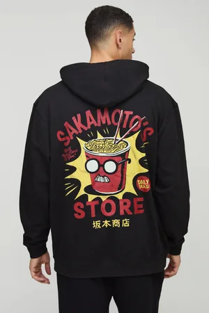 Boohoo Mens Oversized Sakamoto Days Anime License Hoodie