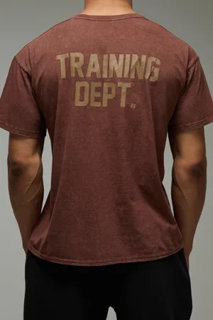 Boohoo Mens Man Active Training Dept. Oversized Washed T-shirt