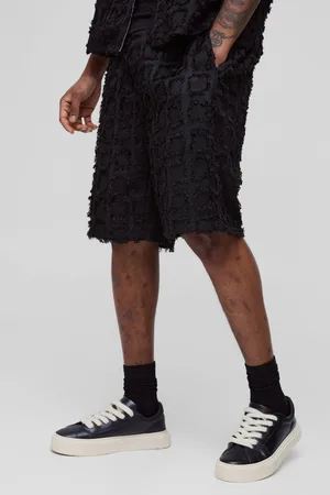 Boohoo Mens Tall Smart Relaxed Fit Tufted Shorts