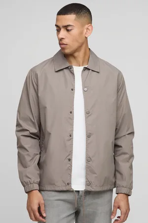 Boohoo Mens Regular Fit Collared Coach Jacket