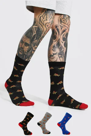Boohoo Mens 3Pk MAN Junk Food Socks