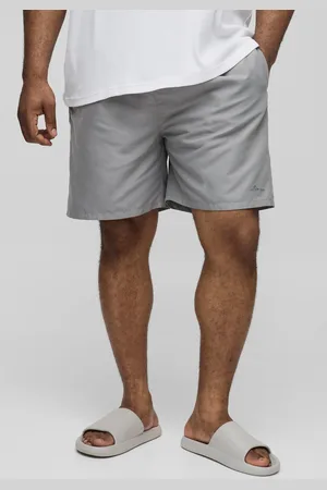 Boohoo Mens Plus Branded Mid Length Regular Fit Swim Shorts