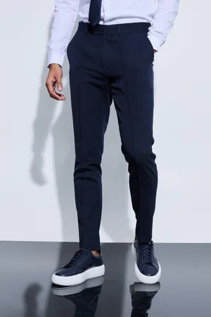 Boohoo Mens Slim Crop Pintuck Smart Jogger Trouser