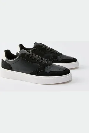 Boohoo Mens Contrast Faux Suede Trainer In