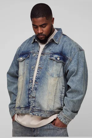 Boohoo Mens Plus Boxy Oversized Denim Jacket