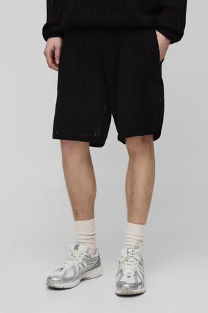 Boohoo Mens Tall Open Stitch Relaxed Basketball Shorts