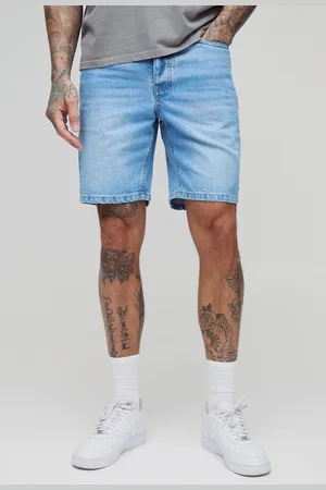 Boohoo Mens Tall Slim Rigid Denim Shorts