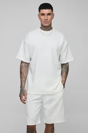 Boohoo Mens Tall Oversized Scuba T-Shirt & Loose Short Set