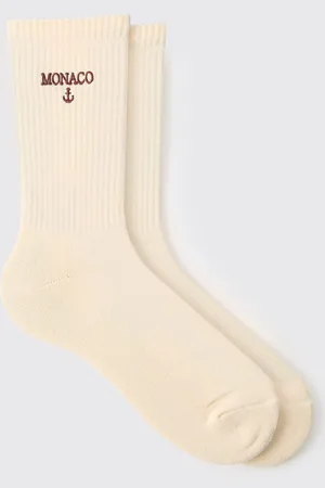 Boohoo Mens Monaco Embroidered Sport Sock