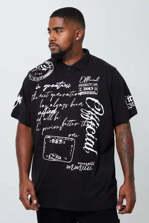 Boohoo Mens Plus Script Polo