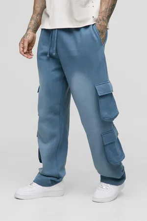 Boohoo Mens Tall Oversized Spray Wash Cargo Joggers