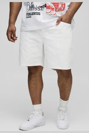 Boohoo Mens Plus Slim Rigid Denim Shorts