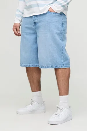 Boohoo Mens Plus Contrast Stitch Relaxed Fit Jorts