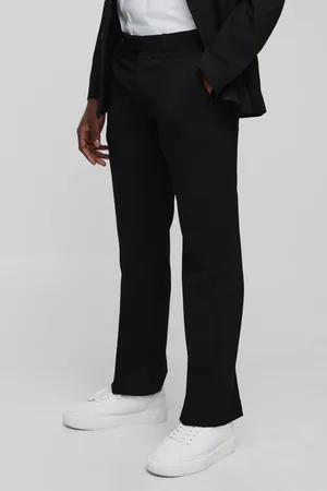 Boohoo Mens Slim Fit Flare Fixed Waistband Suit Trousers