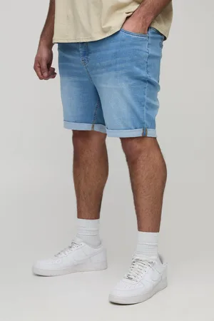 Boohoo Mens Plus Skinny Stretch Denim Shorts