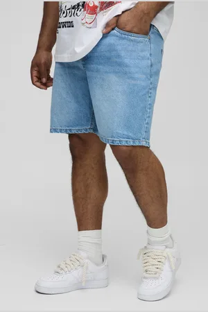 Boohoo Mens Plus Slim Rigid Denim Shorts