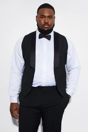 Boohoo Mens Plus Skinny Tuxedo Waistcoat
