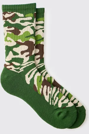 Boohoo Mens Camo Print Sport Sock