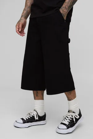 Boohoo Mens Tall Woven Tab Overdye Carpenter Longline Jorts