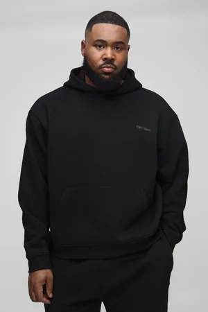 Boohoo Mens 330GSM Plus Oversized Boxy Ofcl Man Printed Hoodie