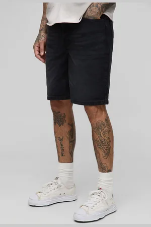 Boohoo Mens Tall Relaxed Rigid Denim Shorts