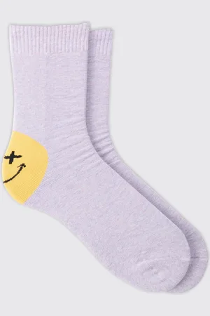 Boohoo Mens Face Print Socks