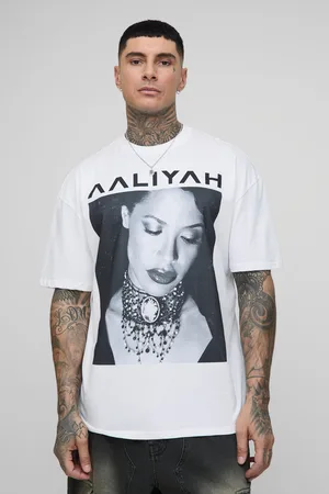 Boohoo Mens Tall Oversized Aaliyah License Print T-Shirt