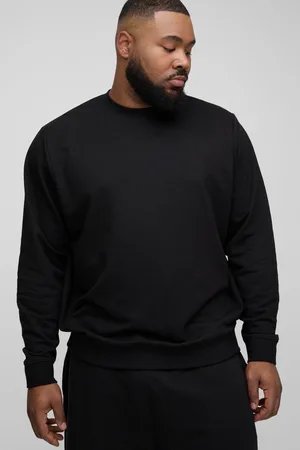 Boohoo Mens Plus 260GSM Loopback Regular Fit Basic Sweat
