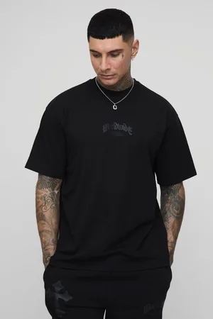 Boohoo Mens Tall Oversized Worldwide Cross Print T-Shirt & Short Set