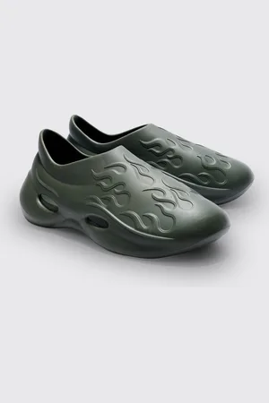Boohoo Mens Perforated Flame Moulded Mule