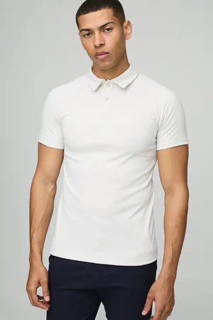 Boohoo Mens Heavy Weight Interlock Muscle Fit Polo