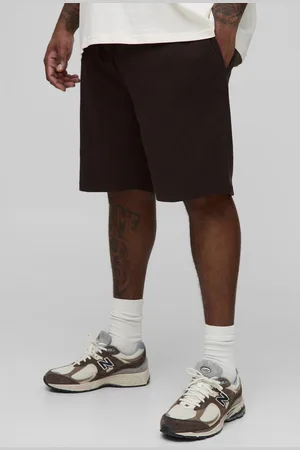 Boohoo Mens Plus Loose Fit Rib Jersey Shorts