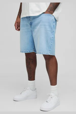 Boohoo Mens Plus Relaxed Rigid Denim Shorts