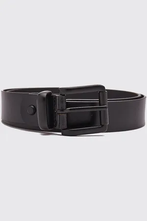 Boohoo Mens Real Leather Buckle Belt