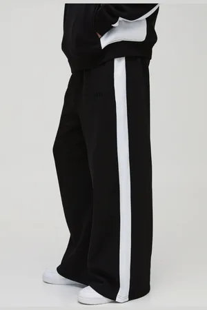 Boohoo Mens Extreme Wide Leg Man Colour Block Joggers