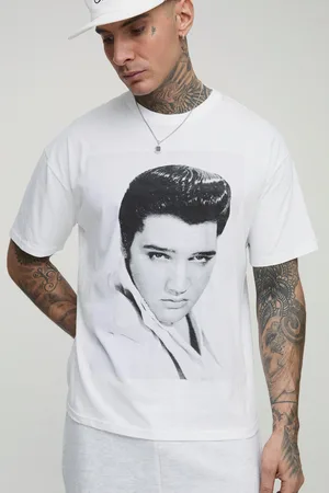 Boohoo Mens Tall Oversized Elvis Presley License Print T-Shirt