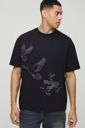 Boohoo Mens Oversized Heavyweight Embroidered T-Shirt