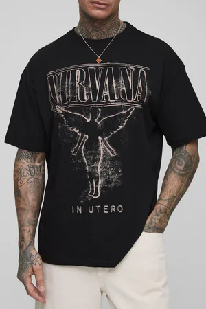 Boohoo Mens Tall Oversized Nirvana License Print T-Shirt
