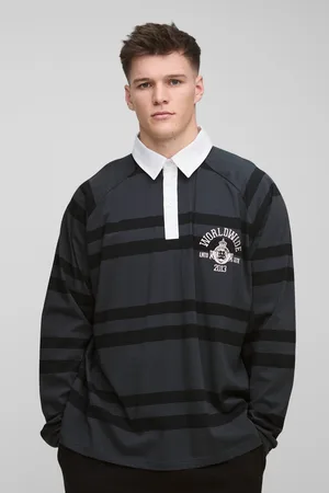 Boohoo Mens Tall Oversized Raglan Embroidered Polo