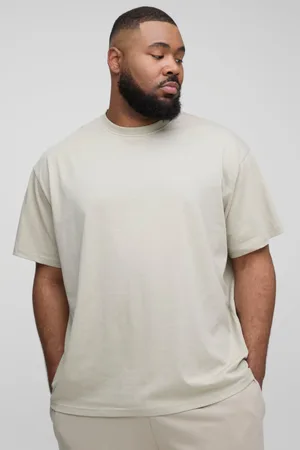 Boohoo Mens Plus Basic Oversized Fit Crew Neck T-Shirt