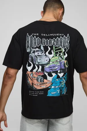 Boohoo Mens Oversized Disney Cars License T-Shirt
