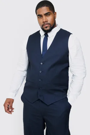 Boohoo Mens Plus Pinstripe Waistcoat