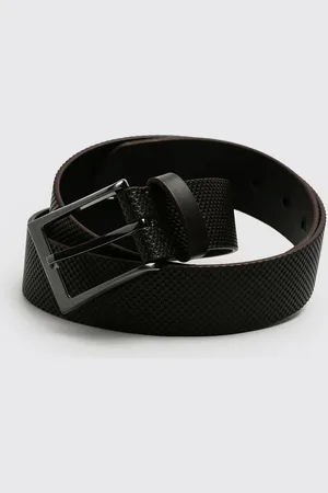 Boohoo Mens Faux Leather Textured Belt