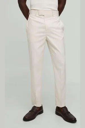 Boohoo Mens Tapered Fit Crease Front Tailored Trouser