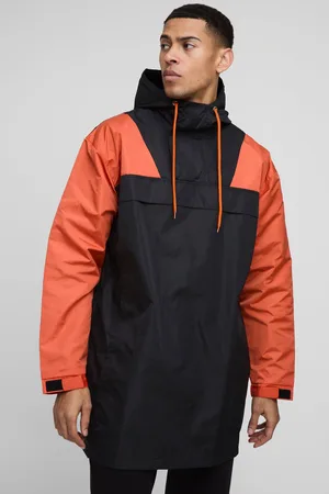 Boohoo Mens Regular Fit Colour Block Funnel Neck Windbreaker