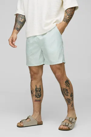 Boohoo Mens Geo Pattern Mid Length Swim Short