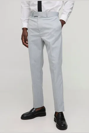 Boohoo Mens Tapered Fit Crease Front Tailored Trouser